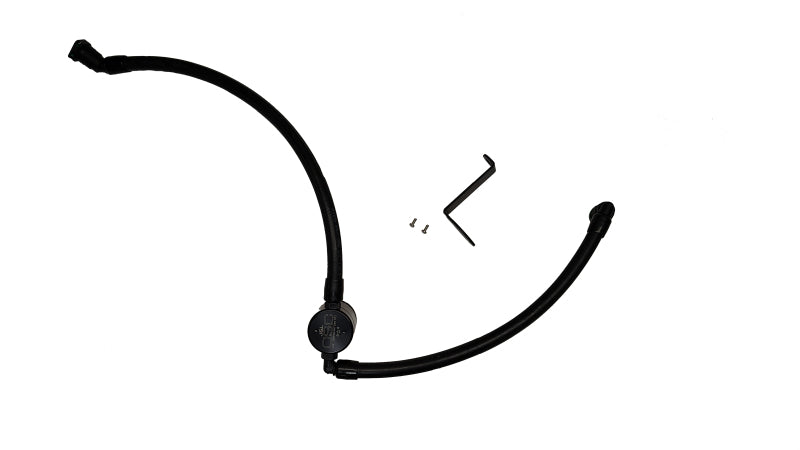 J&L 23-25 Ford Ecoboost 2.0 Oil Separator PCV Side - Black Anodized Oil Separators J&L