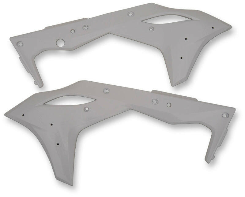Cycra 17-20 Kawasaki KX250F Powerflow Radiator Shrouds - White Plastics Cycra