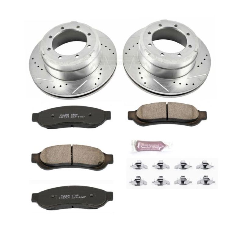 Power Stop 05-10 Ford F-350 Super Duty Rear Z23 Evolution Sport Brake Kit Brake Kits - Performance D&S PowerStop