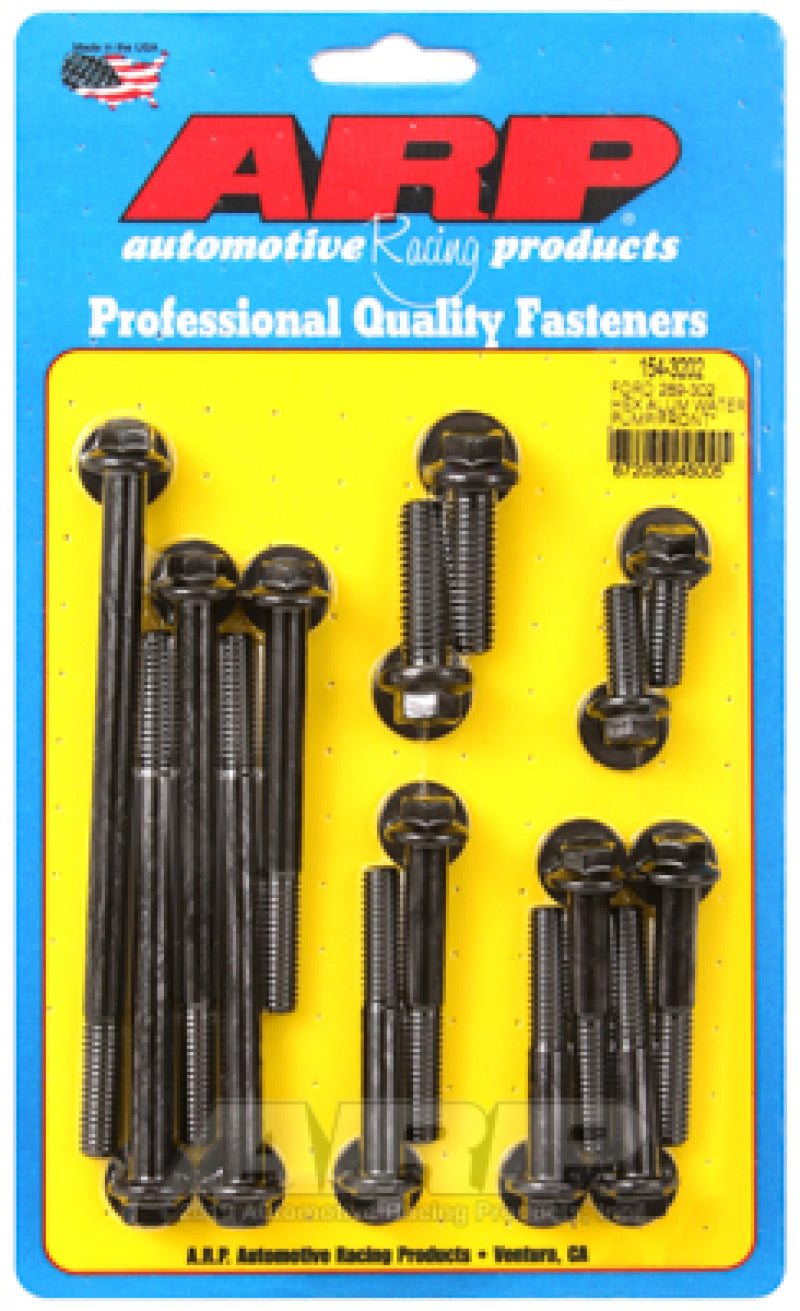 ARP Ford 289-302 Hex Aluminum Water Pump and Front Cover Bolt Kit Hardware Kits - Other ARP