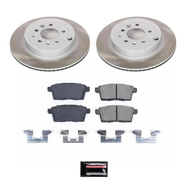Power Stop 07-15 Mazda CX-9 Rear Semi-Coated Rotor Kit Brake Kits - Performance Blank PowerStop