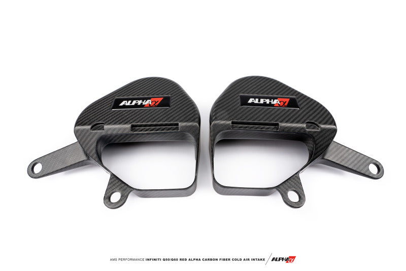 AMS Performance Infiniti 17+ Q60 / 16+ Q50 3.0TT Alpha Matte Carbon Intake Covers Air Intake Components AMS