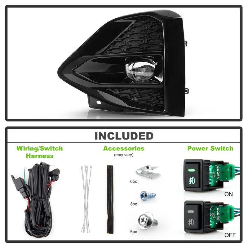 Spyder Nissan Maxima 09-21 OEM Full LED Fog Lights w/Switch Clear FL-NM2019-LED-C Fog Lights SPYDER