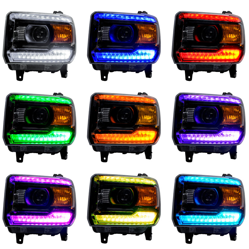 Oracle 14-15 GMC Sierra Headlight DRL Upgrade Kit - ColorSHIFT Headlights ORACLE Lighting