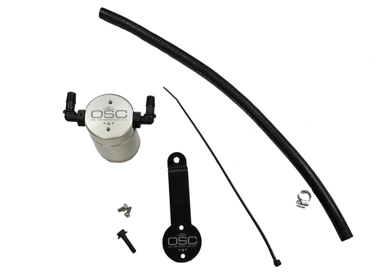 J&L 16-21 Honda Civic 1.5L Turbo (EX & Si) Passenger Side Oil Separator 3.0 - Clear Anodized Oil Separators J&L