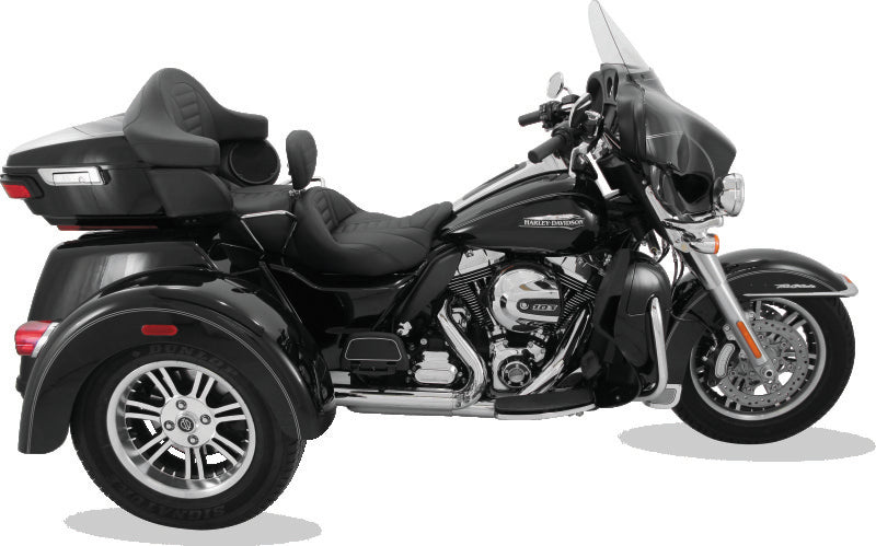 Mustang 08-21 Harley Electra Glide, Rd Glide, Rd King, Str Glide Touring 1PC Seat Deluxe - Black One-Piece Motorcycle Seats Mustang Motorcycle