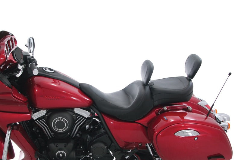 Mustang 11-19 Kawasaki Vulcan 1700, Vaquero Passenger Backrest - Black Backrests Mustang Motorcycle