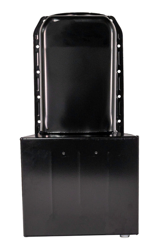 Moroso 86-Up Chevrolet SBC (w/1 Piece Rear Main Seal) Wet Sump 7qt 8.25in Steel Oil Pan - Black Oil Pans Moroso