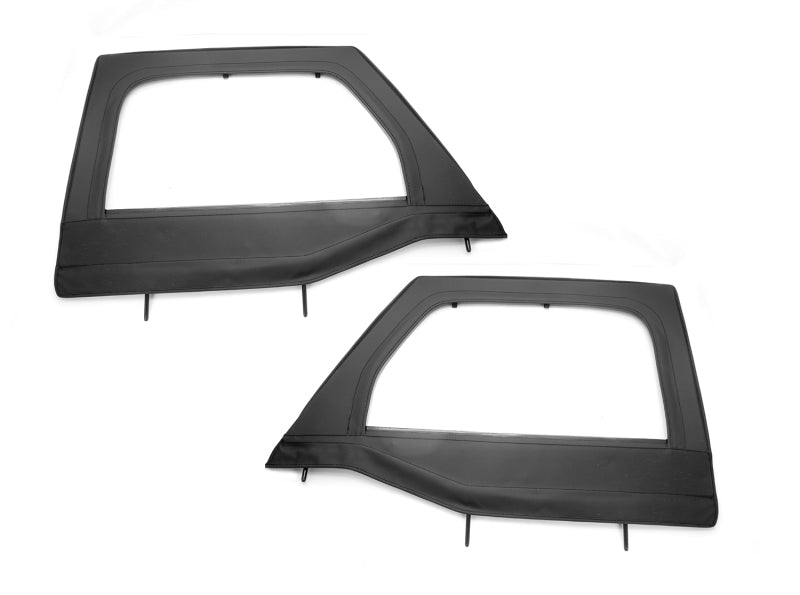 Rugged Ridge Upper Soft Door Kit Front Black Diamond 07-18 Jeep Wrangler JK Doors Rugged Ridge