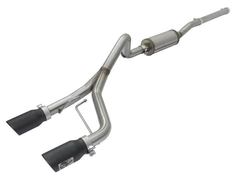 aFe Rebel Series CB 2.5in Dual Center Exit SS Exhaust w/ Black Tips 07-15 Jeep Wrangler 3.6L/3.8L V6 Catback aFe
