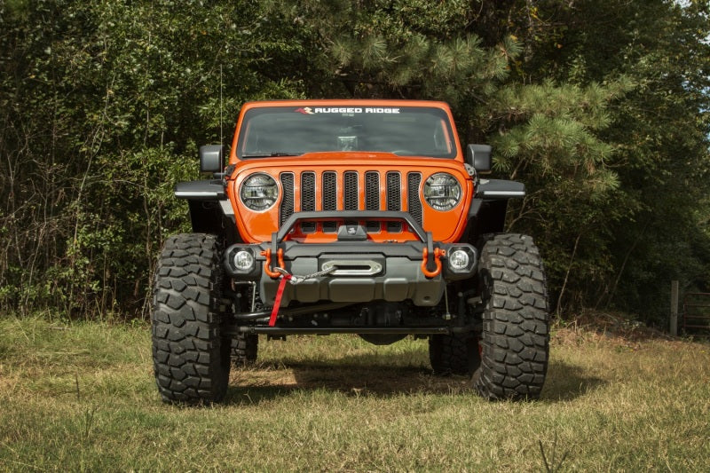 Rugged Ridge 18-21 Jeep Wrangler/Gladiator (JL/JT) Venator Modular Bumper - Black Bumpers - Steel Rugged Ridge