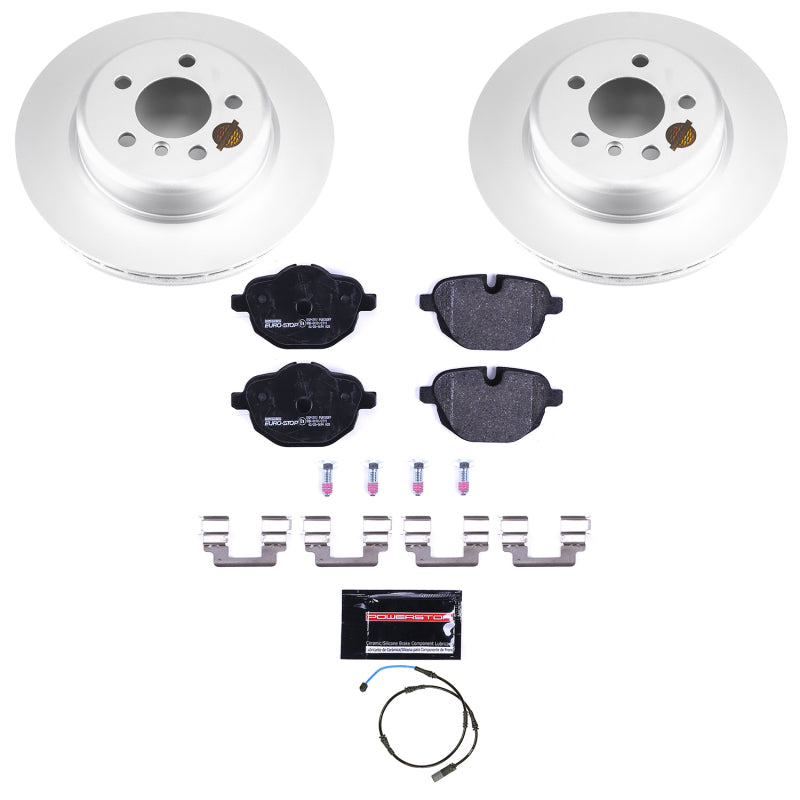 Power Stop 11-16 BMW 528i Rear Euro-Stop Brake Kit Brake Kits - OE PowerStop