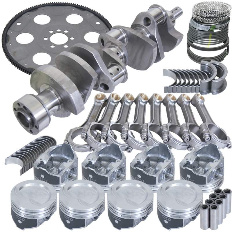 Eagle Chevy 350 1Pc 3.750in Crank 5.700in I-Beam Rod 4.040in Pistons 153 Tooth FP Balanced Assembly Rotating Assemblies Eagle