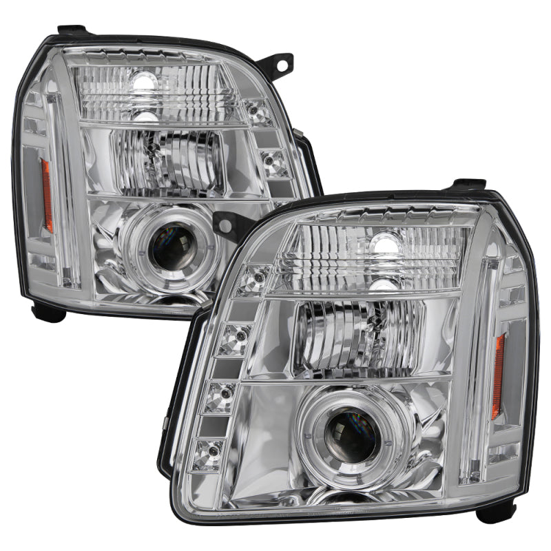 Spyder GMC Yukon 07-14/GMC Yukon XL 07-14 Projector Headlights LED Halo LED Chrome PRO-YD-GY07-HL-C Headlights SPYDER
