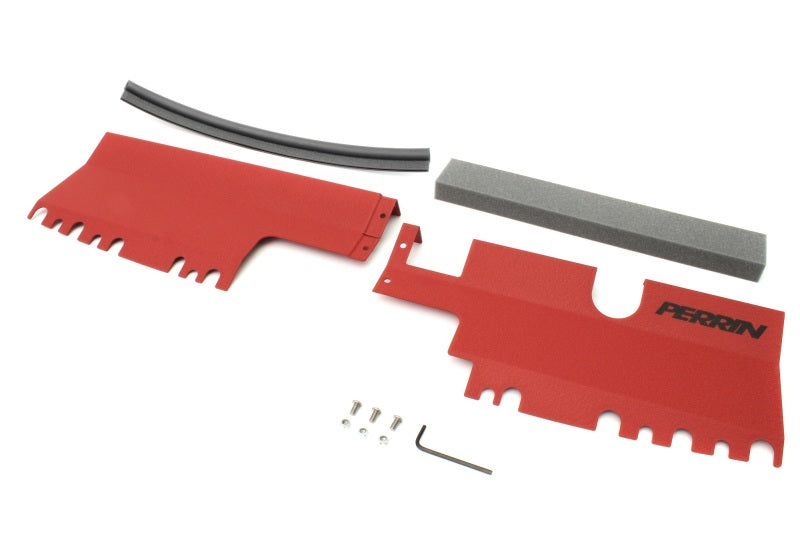 PERRIN 15-21 Subaru WRX/STI Radiator Shroud (Without OEM Intake Scoop) - Red Radiator Shrouds Perrin Performance