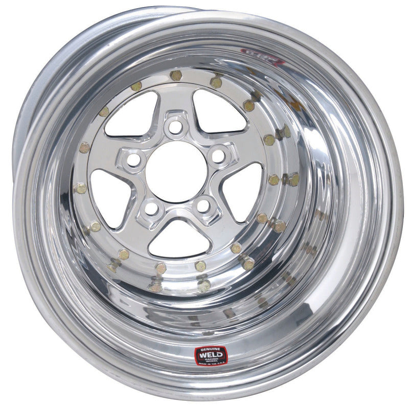 Weld Alumastar 2.0 15x4 / 5x4.75 BP 1.7 / 5in. BS Polished Wheel - Non-Beadlock Wheels - Forged Weld