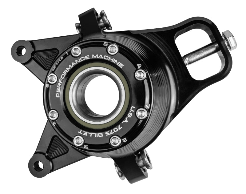 Performance Machine UTV Bearing Carrier Assembly - Black Ano Steering Knuckles & Spindles Performance Machine