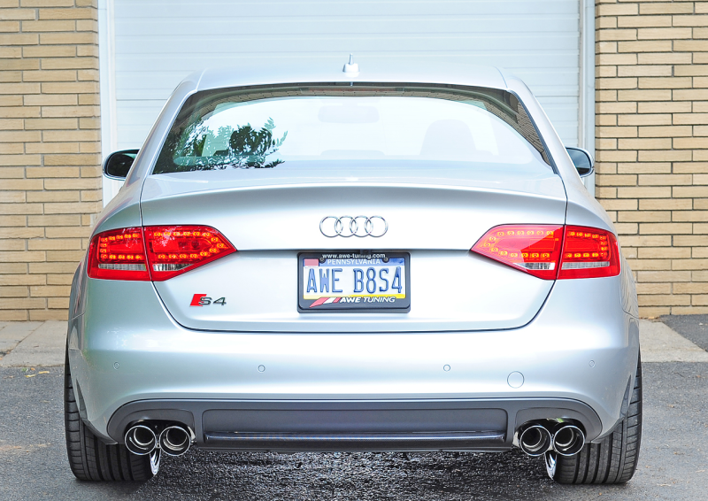AWE Tuning Audi B8 / B8.5 S4 3.0T Touring Edition Exhaust - Chrome Silver Tips (90mm) Catback AWE Tuning