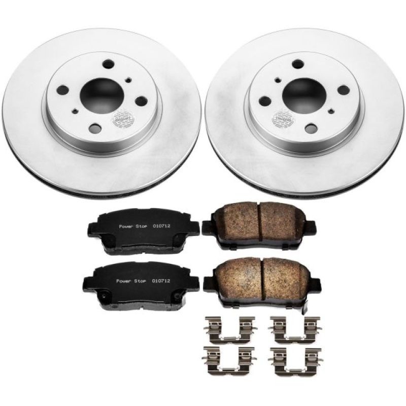 Power Stop 01-05 Toyota Echo Front Z17 Evolution Geomet Coated Brake Kit Brake Kits - Performance Blank PowerStop
