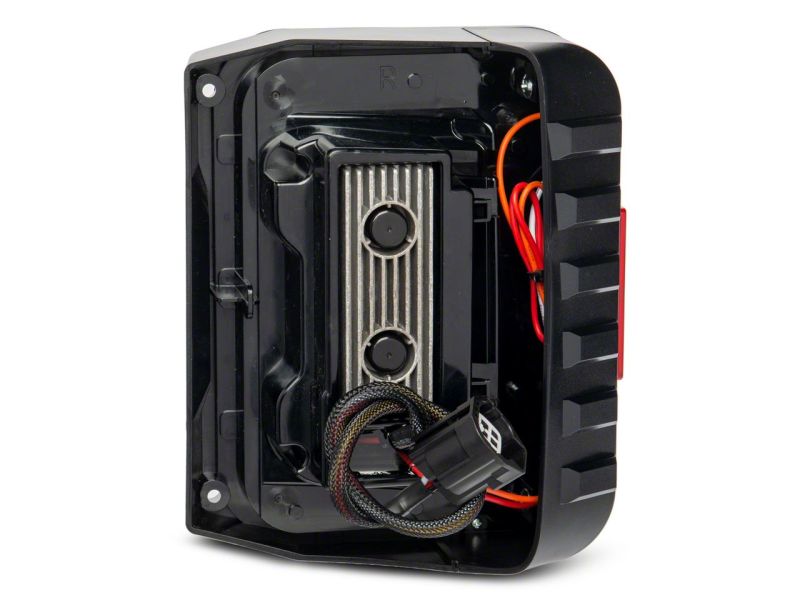 Raxiom 07-18 Jeep Wrangler JK Axial Series Trident LED Tail Lights- Blk Housing (Smoked Lens) Tail Lights Raxiom