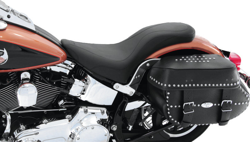 Mustang 00-15 Harley Softail Standard Rear Tire DayTripper 1PC Seat - Black One-Piece Motorcycle Seats Mustang Motorcycle