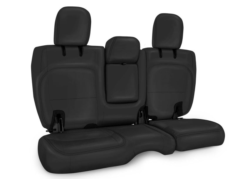 PRP 2018+ Jeep Wrangler JLU/4 door Rear Bench Cover with Leather Interior - All Black Seat Covers PRP Seats