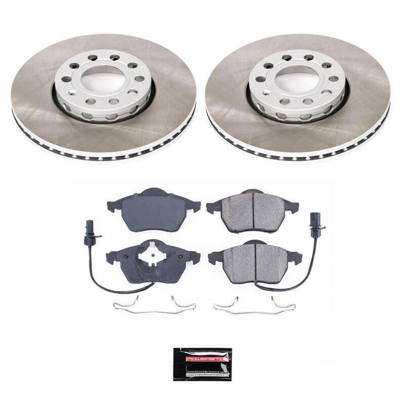 Power Stop 99-05 Volkswagen Passat Front Semi-Coated Rotor Kit Brake Kits - Performance Blank PowerStop