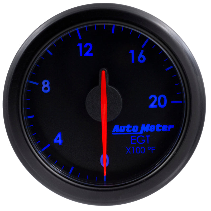 Autometer Airdrive 2-1/16in EGT Gauge 0-2000 Degrees F - Black Gauges AutoMeter