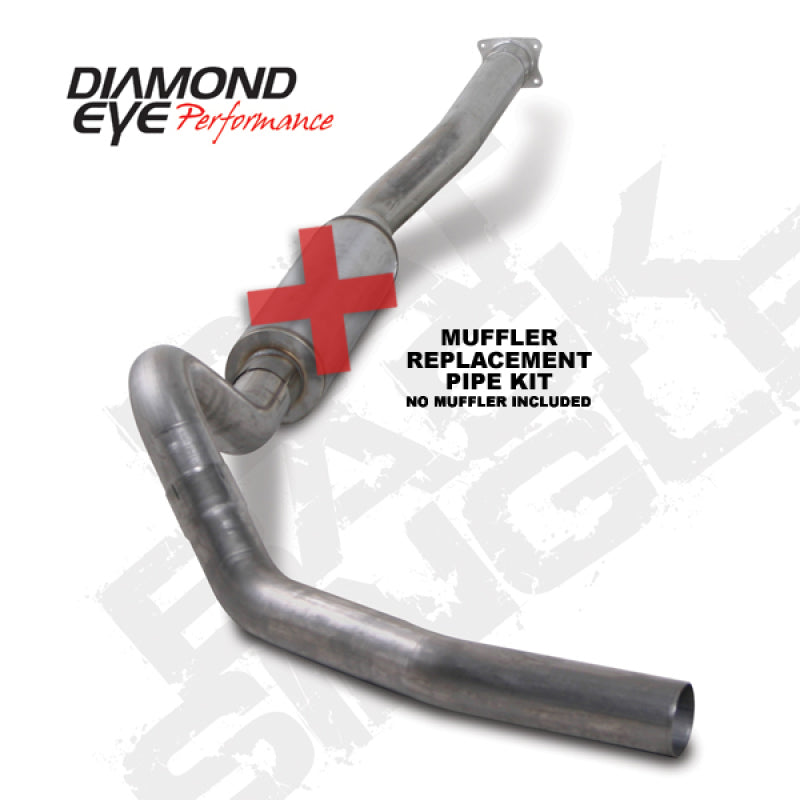 Diamond Eye KIT 4in Catback Single MFLR RPLCMENT PIPE SS 01-05 CHEVY/GMC 6.6L 2500/3500 Catback Diamond Eye Performance