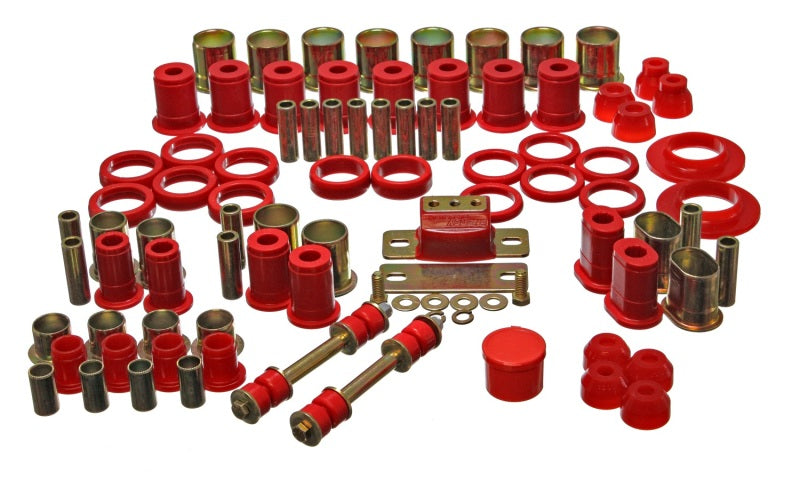 Energy Suspension 66-72 Oldsmobile Cutlass/442/F-85/Europa Red Hyper-flex Master Bushing Set Bushing Kits Energy Suspension
