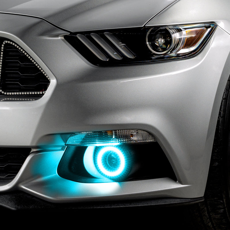 Oracle 15-17 Ford Mustang Dynamic RGB+A Projector Surface Mount Fog Light Halo Kit - Fog Lights ORACLE Lighting