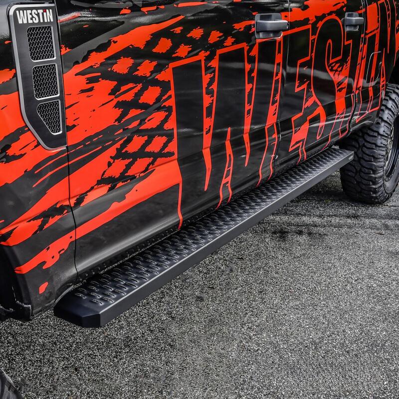 Westin Grate Steps Running Boards 90 in - Textured Black Running Boards Westin