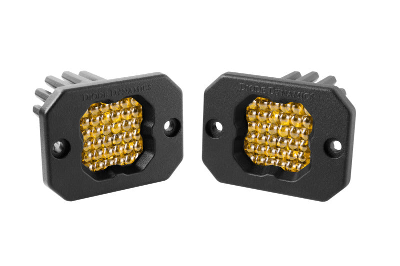 Diode Dynamics Stage Series C1 LED Pod Sport - Yellow Flood Flush ABL (Pair) Light Accessories and Wiring Diode Dynamics