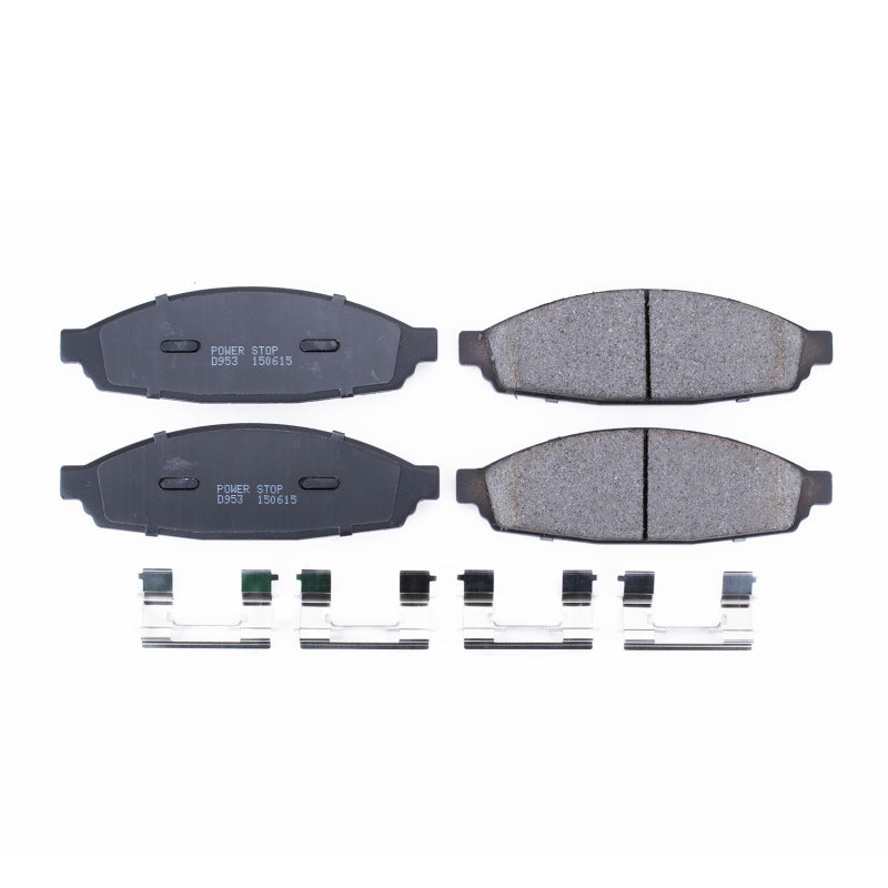 Power Stop 03-05 Lincoln Aviator Front Z17 Evolution Ceramic Brake Pads w/Hardware Brake Pads - OE PowerStop