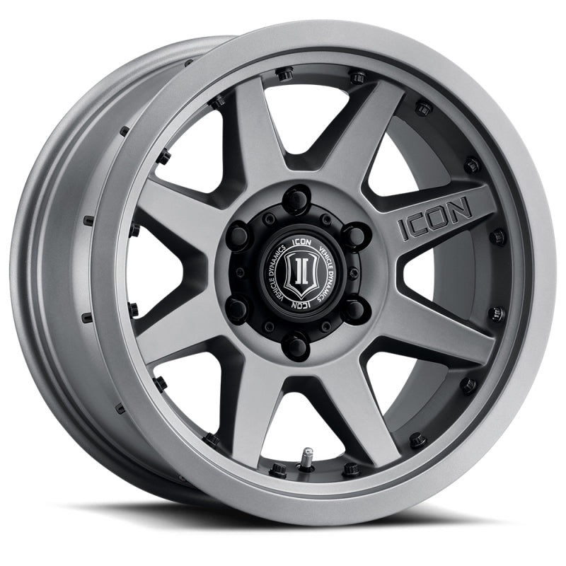 ICON Rebound Pro 17x8.5 6x135 6mm Offset 5in BS 87.1mm Bore Titanium Wheel Wheels - Cast ICON