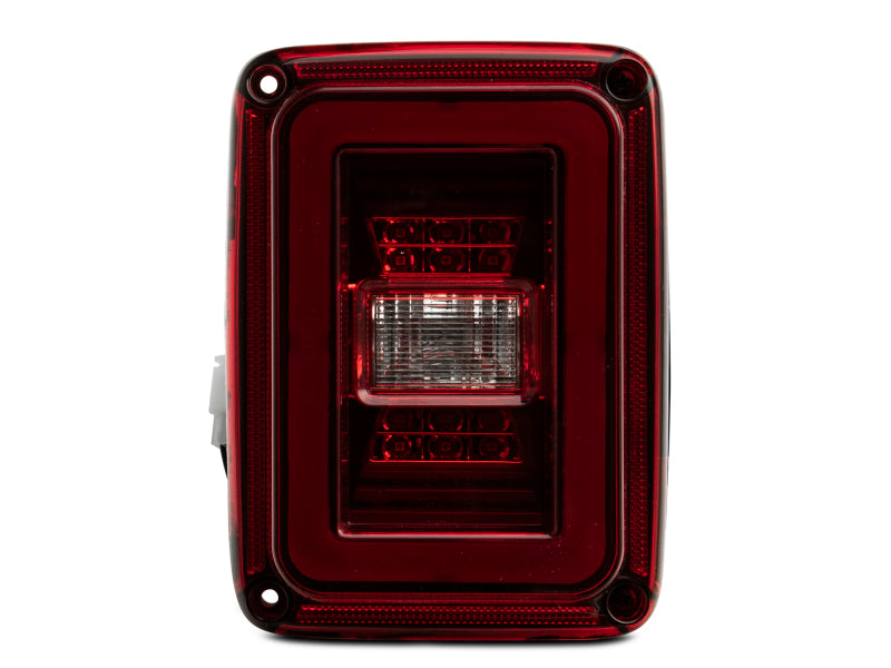 Raxiom 07-18 Jeep Wrangler JK JL Style LED Tail Lights- Black Housing - Red Lens Tail Lights Raxiom