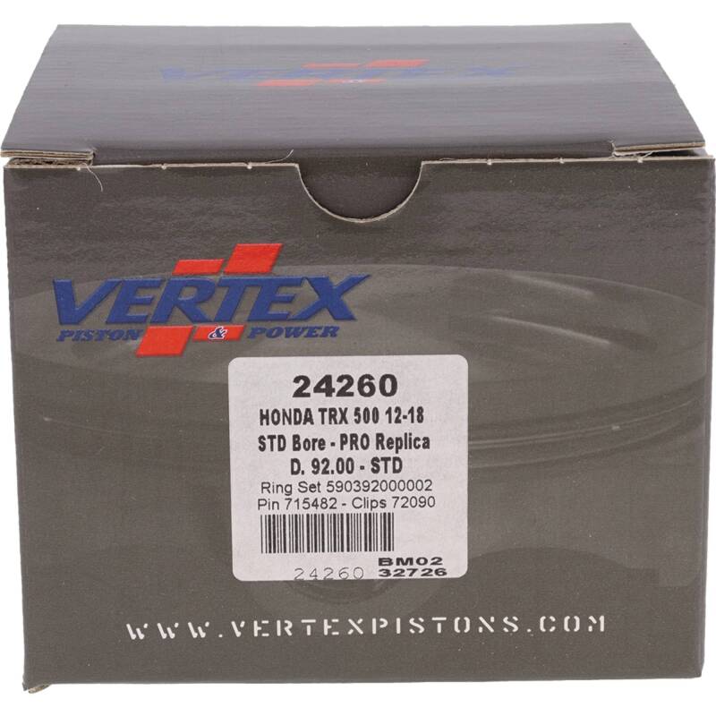 Vertex Piston 15-23 Honda Pioneer 500 500cc Forged Replica Piston Kit Piston Sets - Powersports Vertex Pistons