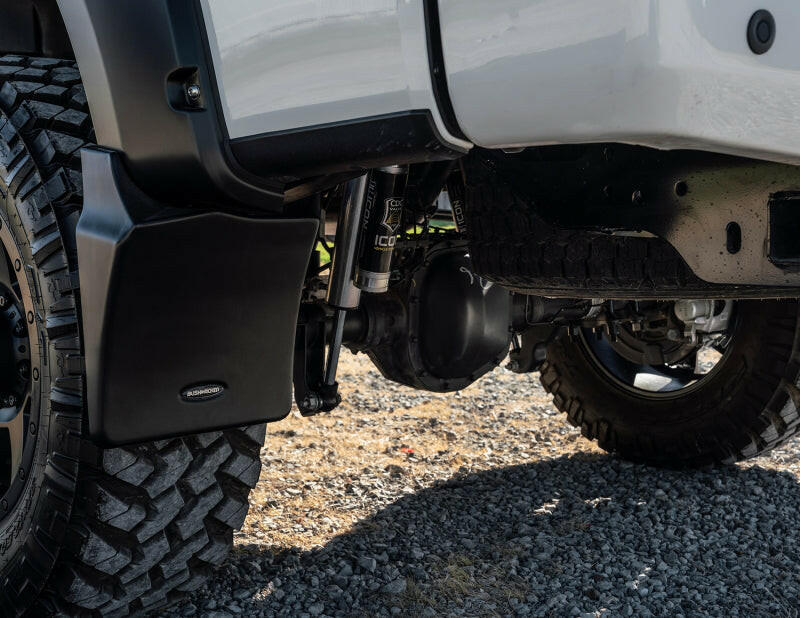 Bushwacker 14-21 Toyota Tundra Trail Armor Rear Mud Flaps (Fits Pocket Style Flare) Mud Flaps Bushwacker