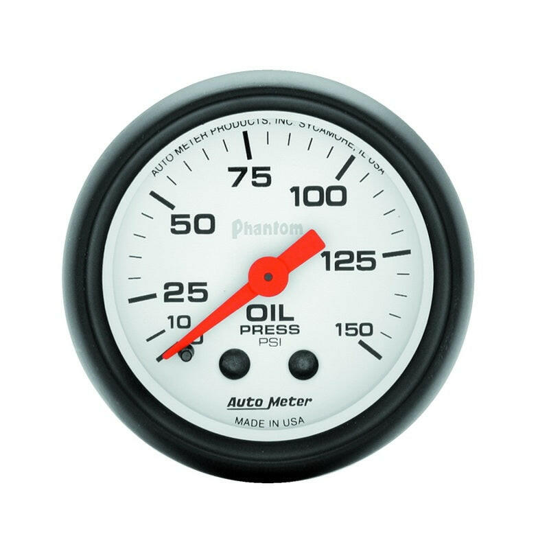 Autometer Phantom 52mm 150 PSI Mechanical Oil Pressure Gauge Gauges AutoMeter