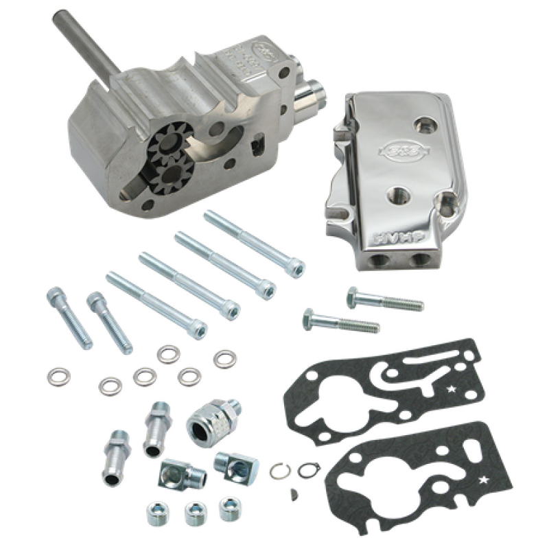 S&S Cycle 92-99 BT High Volume High Pressure Billet Oil Pump Kit - Polished Oil Pumps S&S Cycle