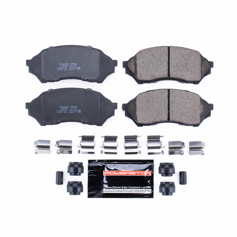 Power Stop 99-01 Mazda Protege Front Z23 Evolution Sport Brake Pads w/Hardware Brake Pads - Performance PowerStop