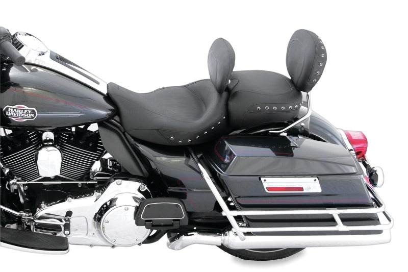 Mustang 08-21 Harley Electra Glide Standard Super Touring Recessed Passenger Seat - Black Passenger Motorcycle Seats Mustang Motorcycle