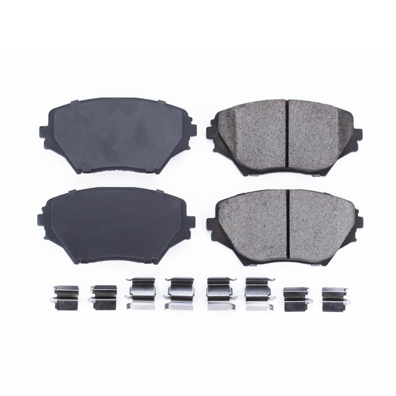 Power Stop 01-05 Toyota RAV4 Front Z17 Evolution Ceramic Brake Pads w/Hardware Brake Pads - OE PowerStop