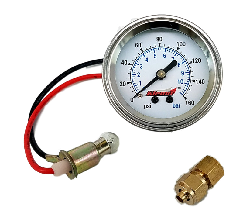 Kleinn Panel Mount/ Illuminated/ 160 PSI Single Needle Air Pressure Gauge Horns Kleinn Air Horns