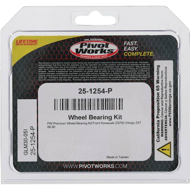 Pivot Works Kawasaki Wheel Bearing Kit Premium Bearings Control Arms Pivot Works