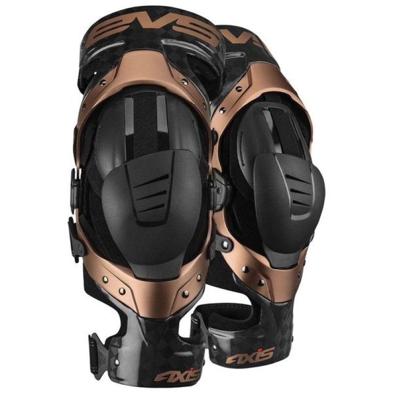 EVS Axis Pro Knee Brace Black/Copper Pair - Medium Body Protection EVS