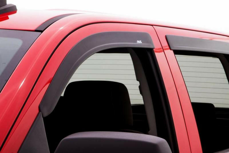 AVS 15-18 Chevy Silverado 2500 Crew Cab Ventvisor & Aeroskin Deflector Combo Kit - Matte Black Wind Deflectors AVS