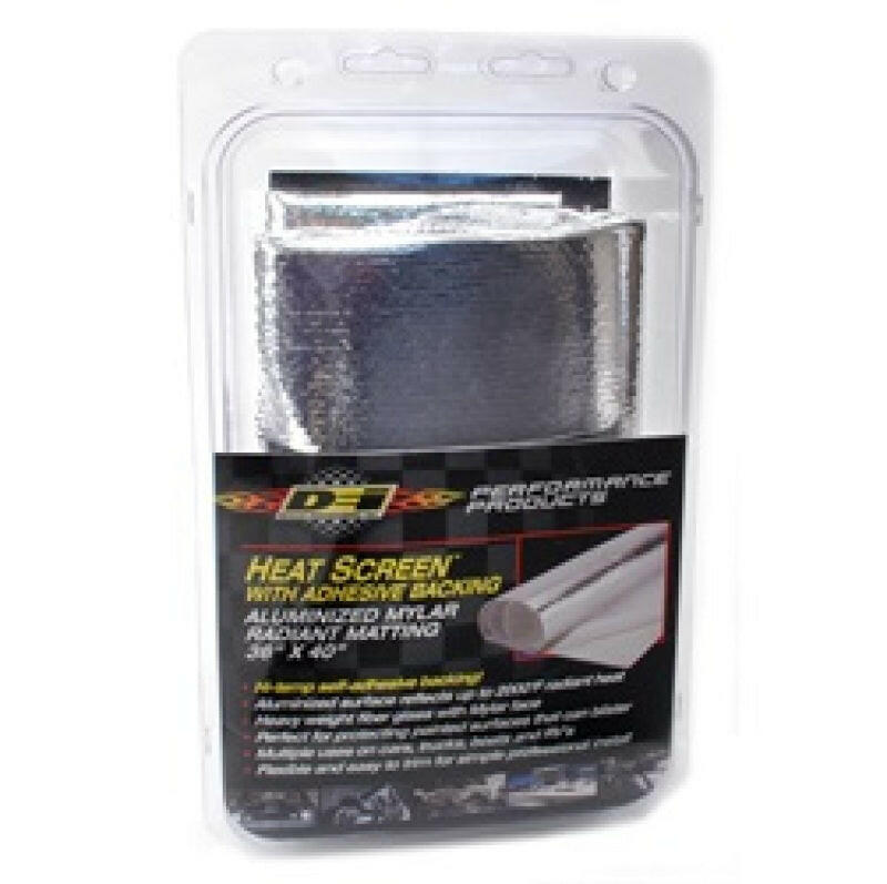 DEI Heat Screen 36in x 40in - Mylar Radiant Glass Fiber Matting w/Adhesive Backing Thermal Wrap DEI