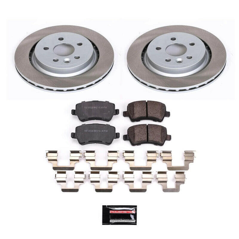 Power Stop 08-16 Volvo XC70 Rear Semi-Coated Rotor Kit Brake Kits - Performance Blank PowerStop