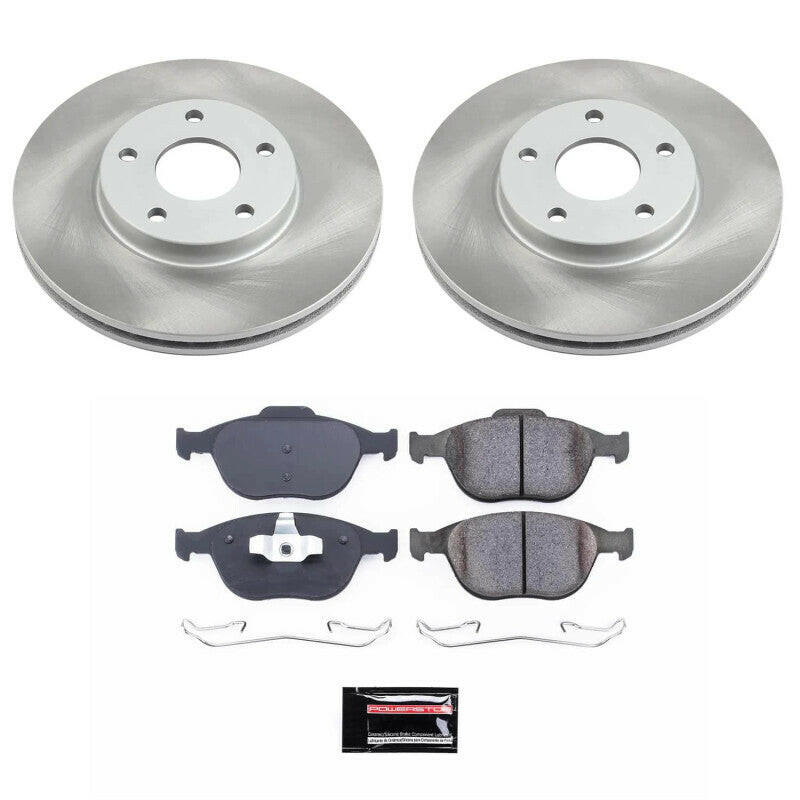 Power Stop 10-13 Ford Transit Connect Front Semi-Coated Rotor Kit Brake Kits - Performance Blank PowerStop